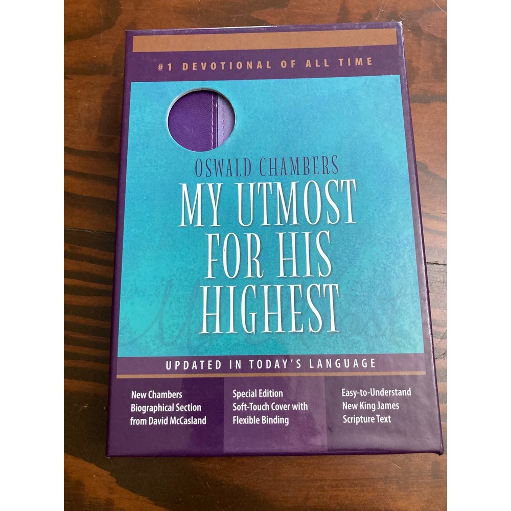 My Utmost For his Highest Devotional Book Oswald Chambers Special Edition Purple